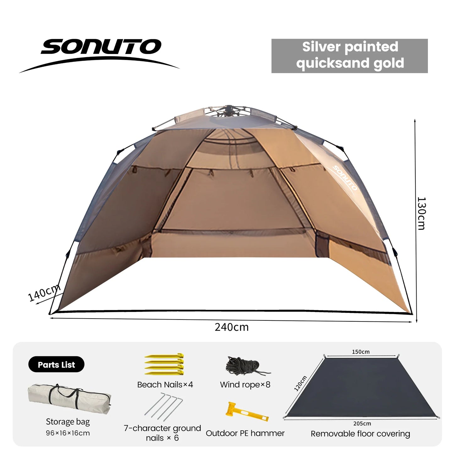 Pop-Up Sonuto Comfort Tent - 3-4 Person