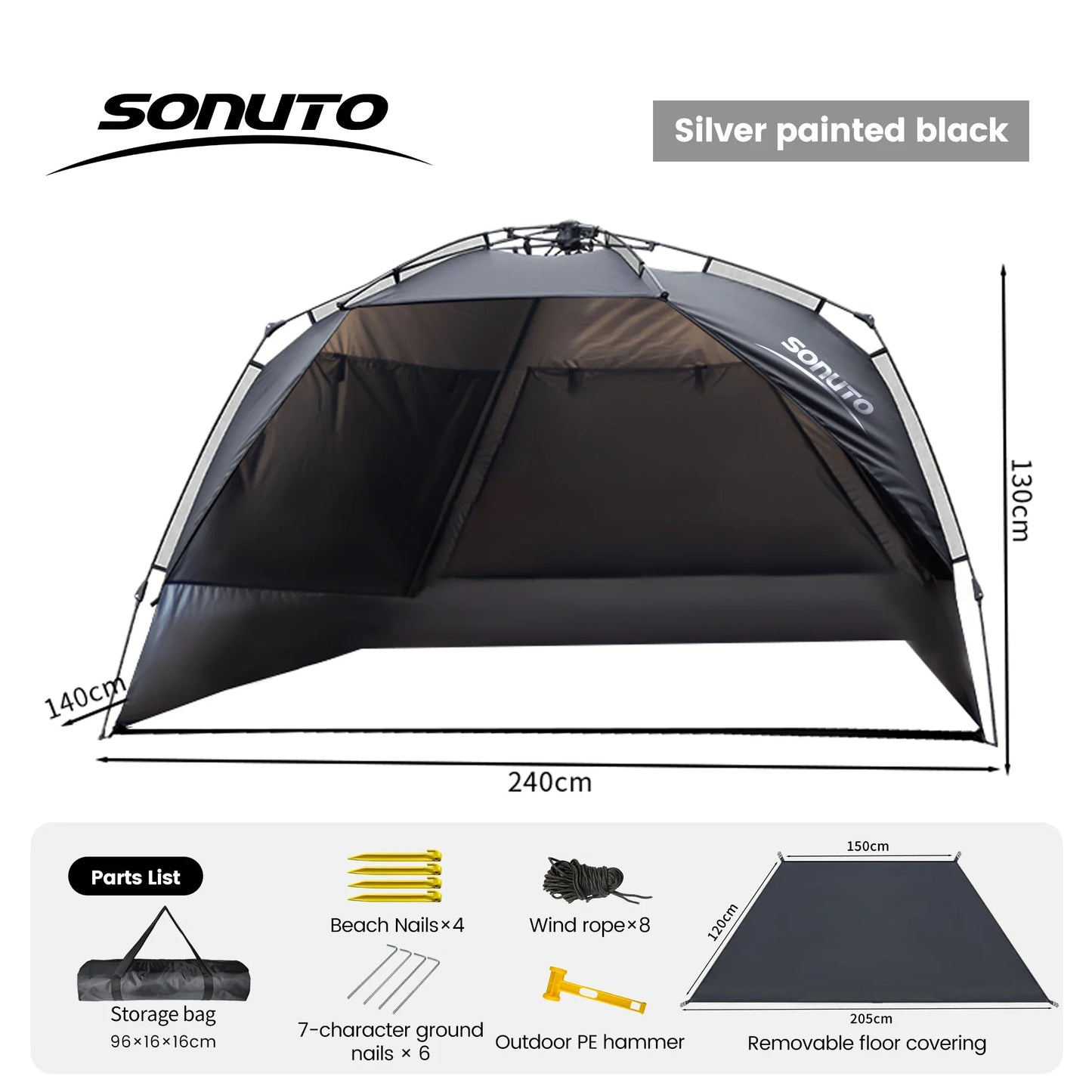 Pop-Up Sonuto Comfort Tent - 3-4 Person