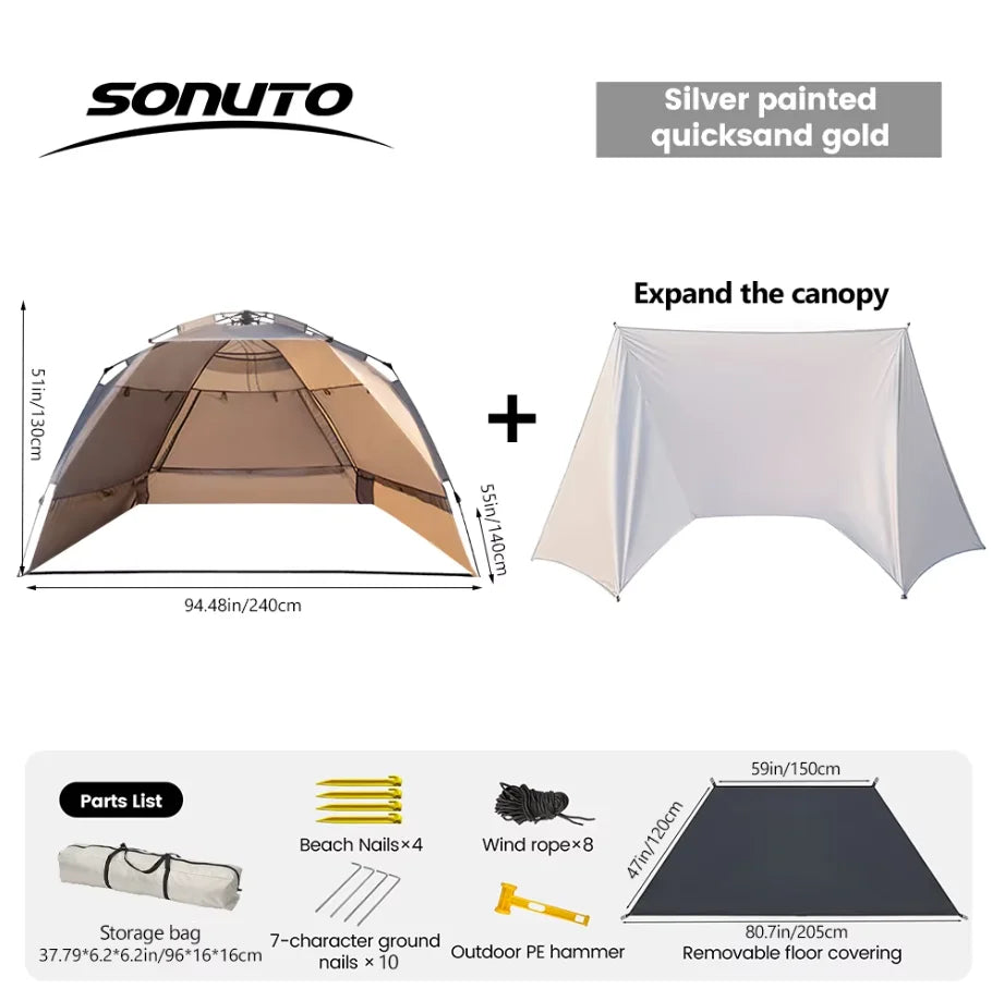 Pop-Up Sonuto Comfort Tent - 3-4 Person