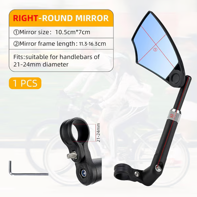 360° BikeMirror - adjustable handlebar-mount